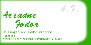 ariadne fodor business card